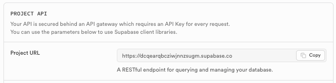 Supabase Project URL